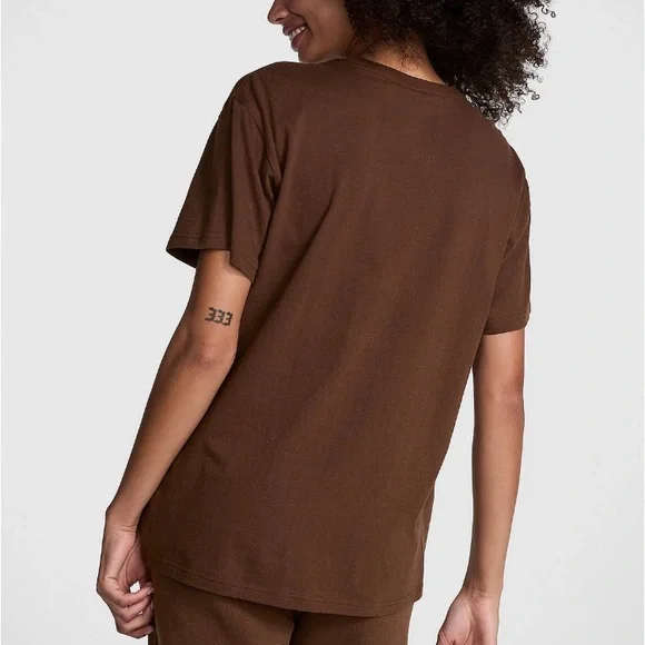 🔥VS Pink ✨bling✨ short sleeve campus tee sz XXL NWT - Picture 4 of 9